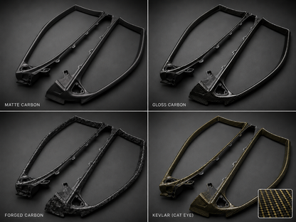 SC300 / SC400 / Soarer window trims in matte carbon, gloss carbon, forged carbon and kevlar
