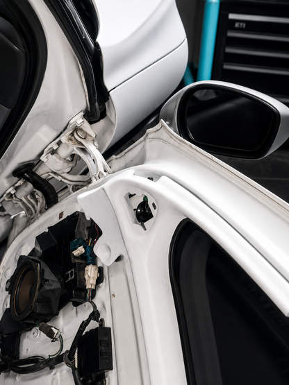 ETi Soarer window trim mirror mount detail