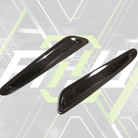 ETi Toyota Supra MKV Carbon Fiber Hood Vent Scoop Covers - Elite Ti