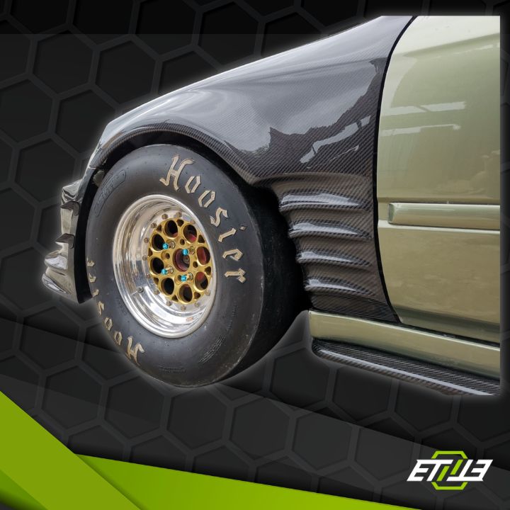 Honda Civic EK 2/4 - Door Wide Drag Stance Carbon Fiber Fenders - Elite Ti