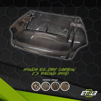 Honda Civic EK J'S Racing Hood - Elite Ti