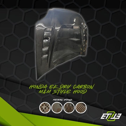 Honda Civic EK M&M Style Hood - Elite Ti
