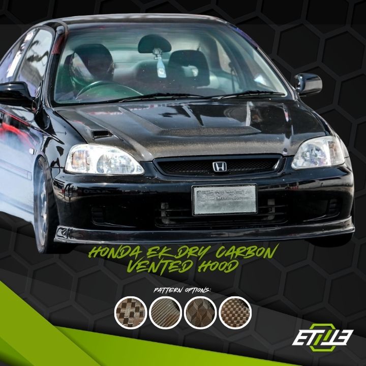 Honda Civic EK Vented Hood - Elite Ti
