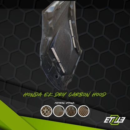 Honda Civic EK Vented Hood - Elite Ti