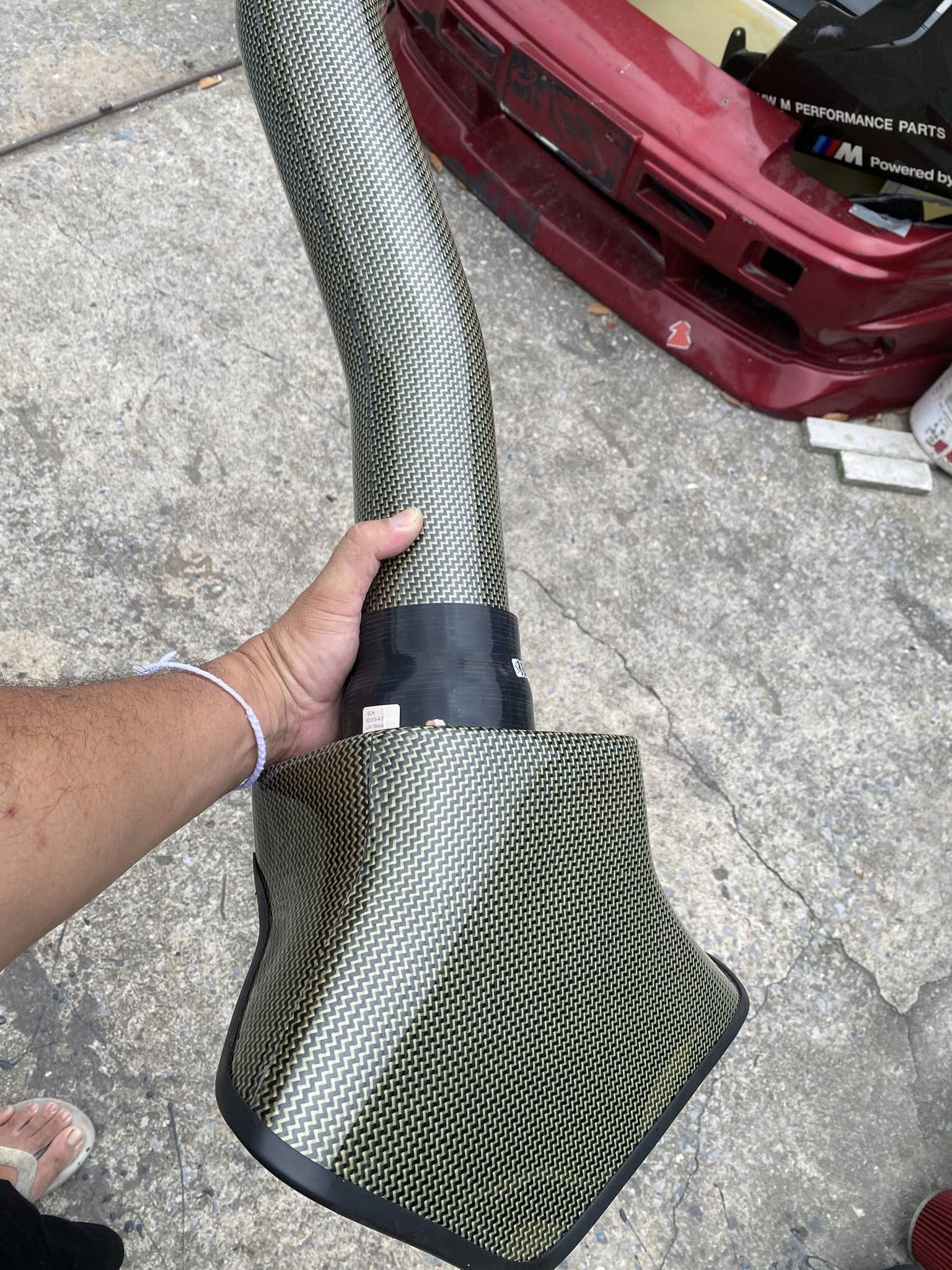 Honda Civic EK/EG Carbon Fiber Intake Pipe + Air Filter - Elite Ti