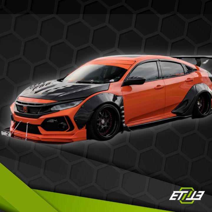 Honda Civic FC Carbon Fiber Wide Body Kit - Elite Ti