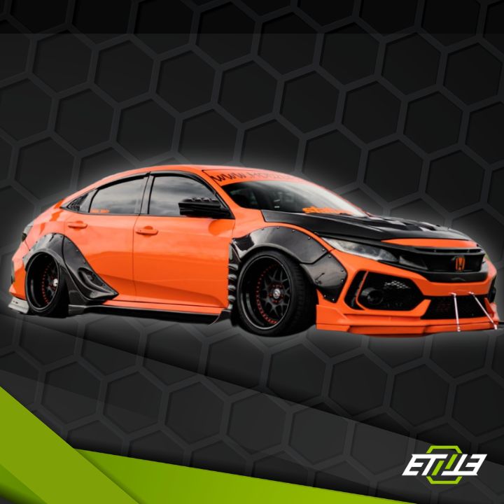 Honda Civic FC Carbon Fiber Wide Body Kit - Elite Ti