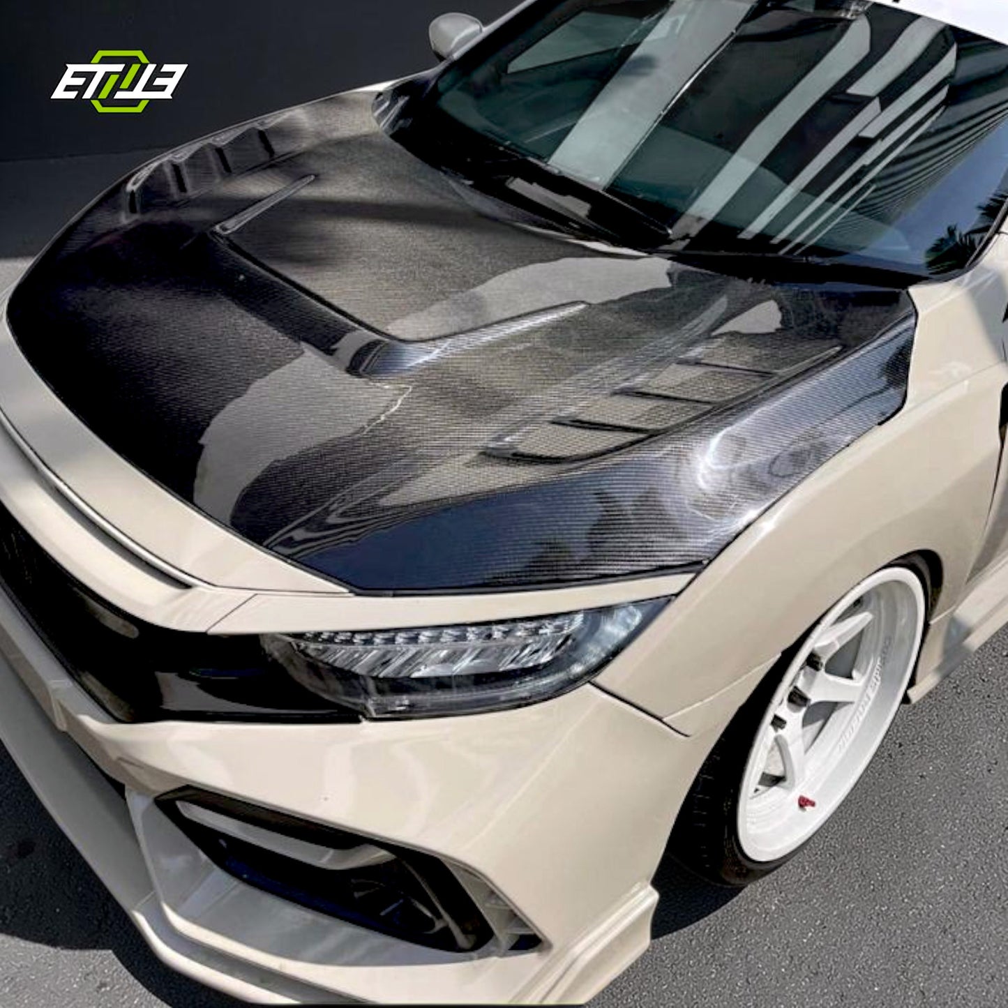 ETi Honda FK/FC Type RS2 Vented Style Hood