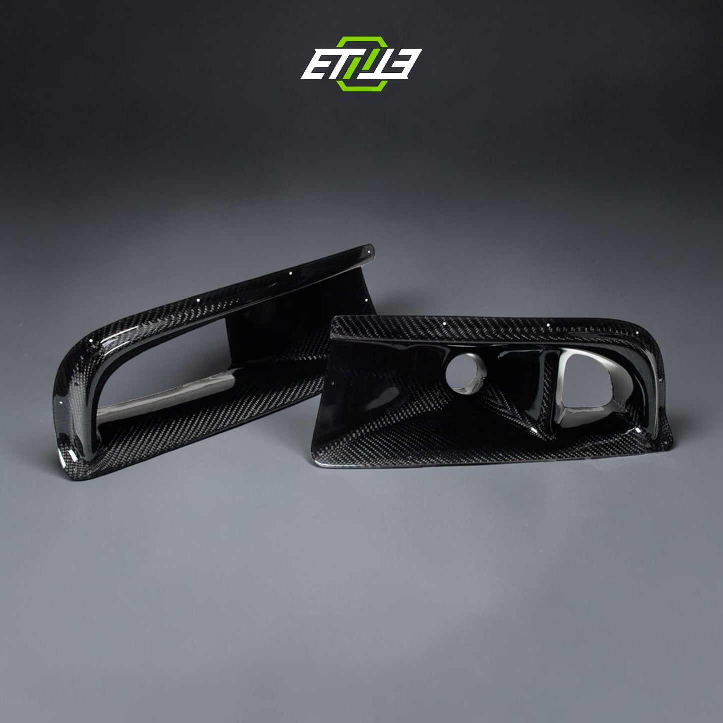 ETi Evo 8 VS-Style Carbon Fiber Air Duct & Oil Cooler Guide (3-Piece Kit) | Shopifydevstudio