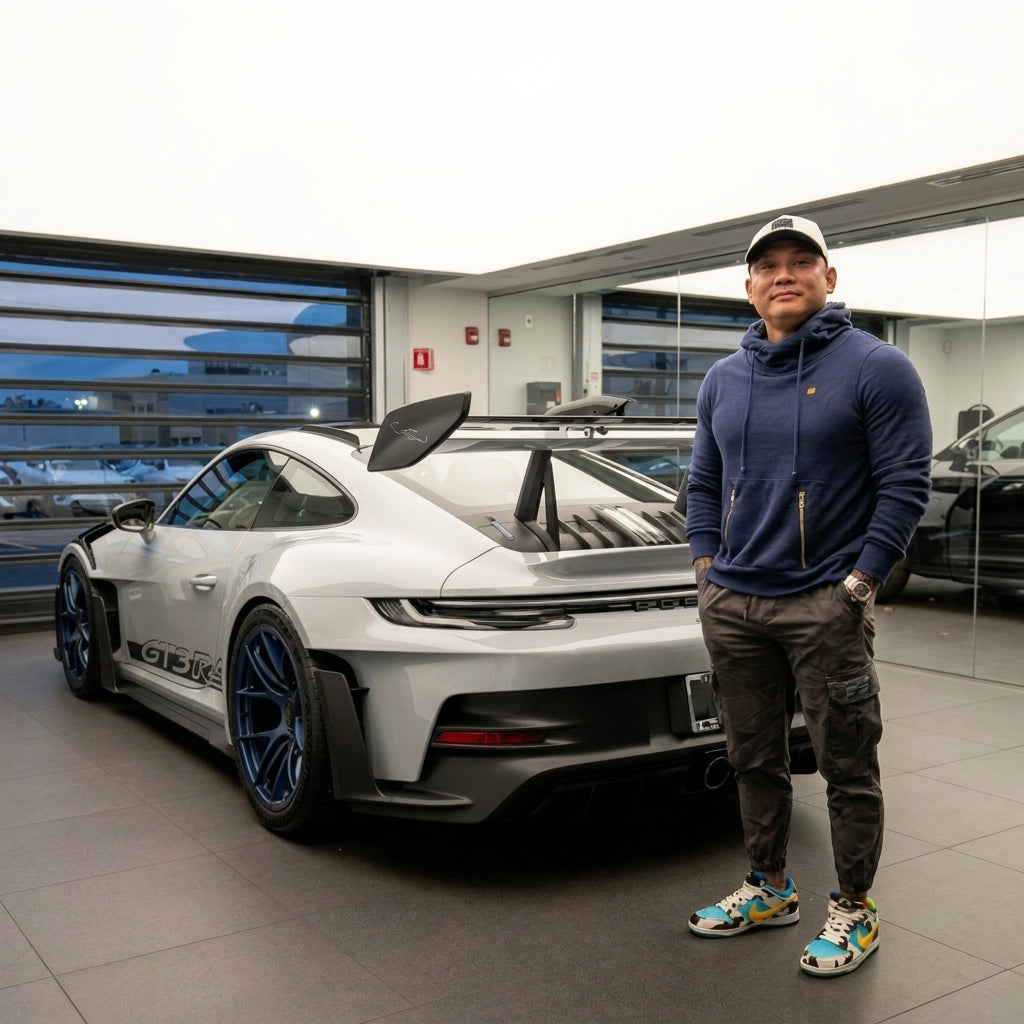 Jon Wong with one of his high-end JDM builds