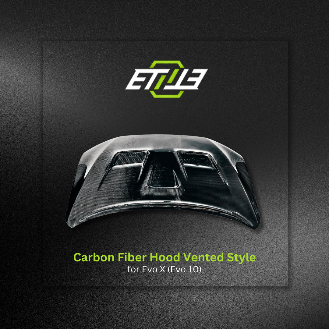 Mitsubishi EVO X Carbon Fiber Vented Hood - Elite Ti