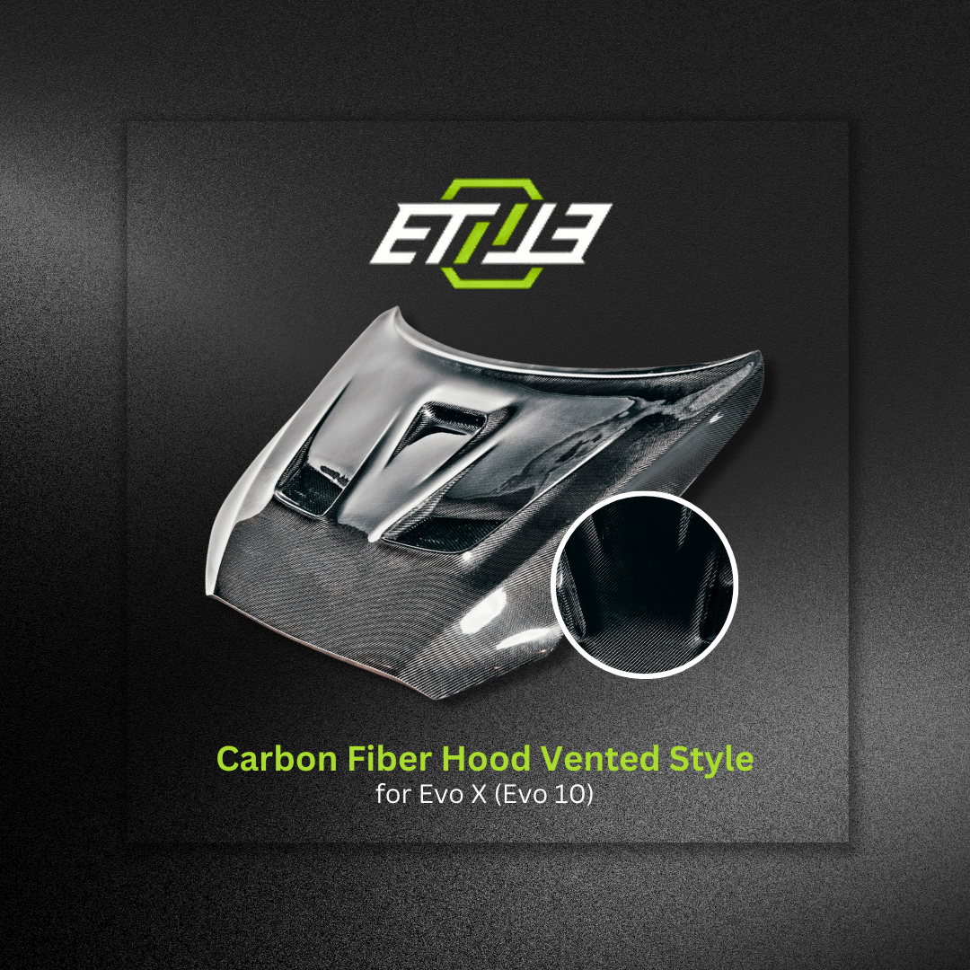 Mitsubishi EVO X Carbon Fiber Vented Hood - Elite Ti