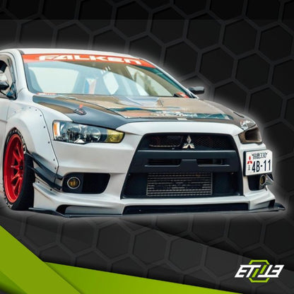 Mitsubishi Lancer Evolution X Carbon Fiber Front Bumper Lip - Elite Ti