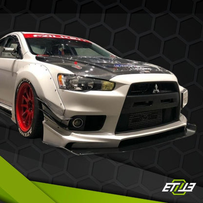 Mitsubishi Lancer Evolution X Carbon Fiber Front Bumper Lip - Elite Ti
