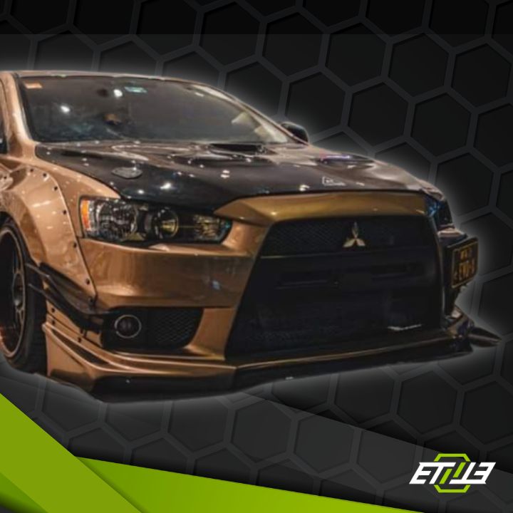 Mitsubishi Lancer Evolution X Carbon Fiber Front Bumper Splitter - Elite Ti