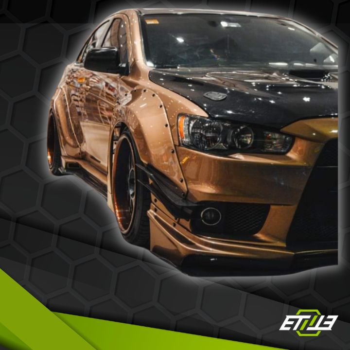Mitsubishi Lancer Evolution X Carbon Fiber Front Bumper Splitter - Elite Ti
