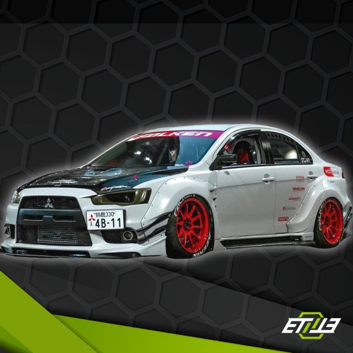 Mitsubishi Lancer Evolution X Carbon Fiber Front Fender Flare - Elite Ti