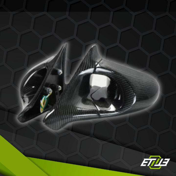 Nissan Skyline R32 & BNR32 GTR Carbon Fibre Ganador Style Full Carbon Fiber Electric Side Mirrors - Elite Ti