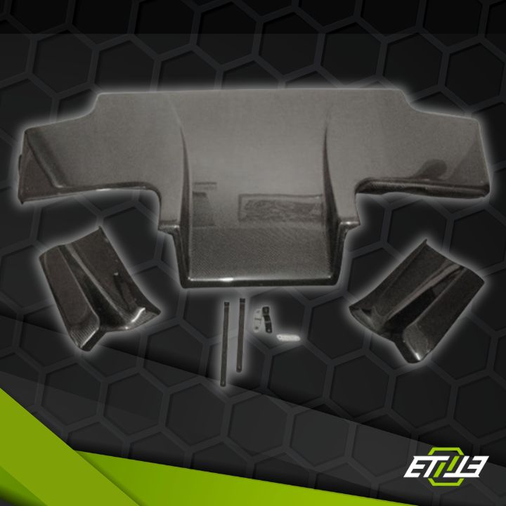 Nissan Skyline R32 GTR TS Carbon Fiber Rear Diffuser Type 2 w/ Metal Fitting Accessories - Elite Ti