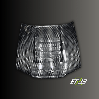 Nissan Skyline R34 GTR Z Tune Style CF/DryCarbon Vented Hood - Elite Ti