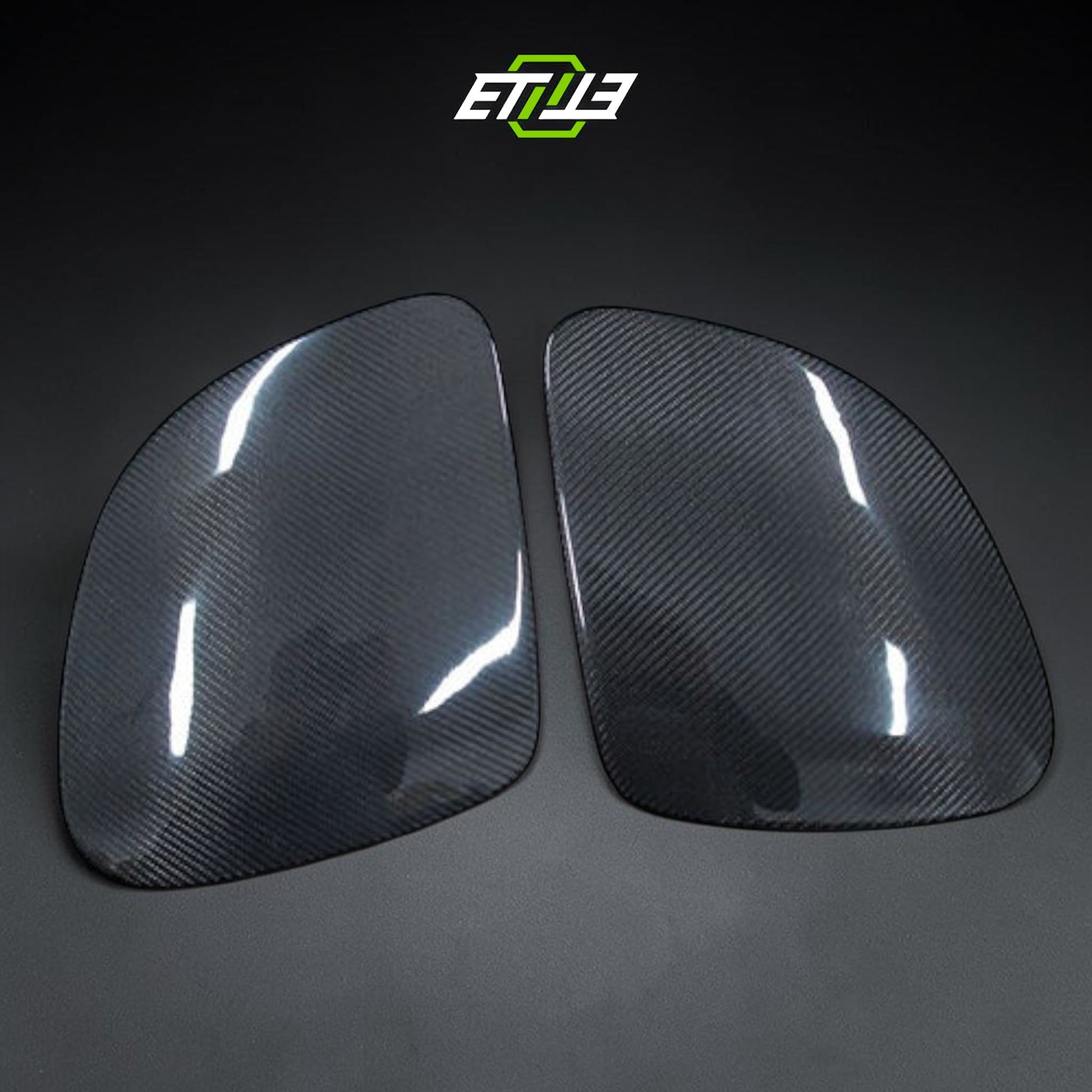 ETi Mazda RX-7 FD3S OEM Headlight Cover - carbon fiber pair (hero)