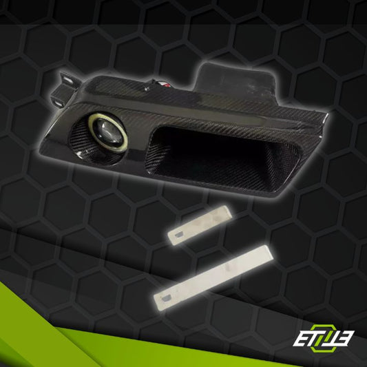 R32 GTS GTR LHS FULL CARBON FIBER HEADLAMP AIR INTAKE W. LAMP - Elite Ti