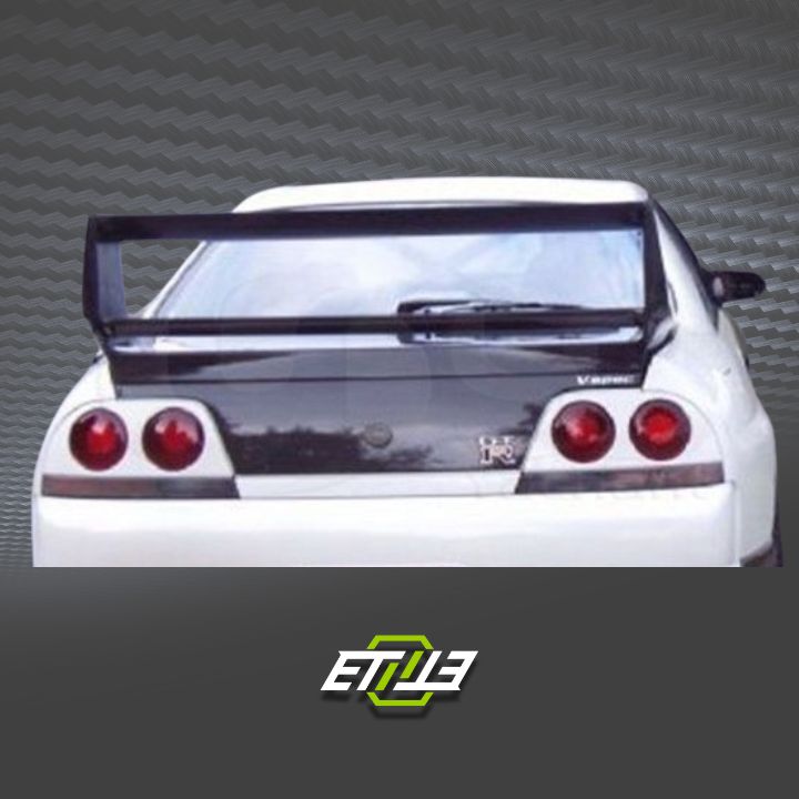R33 GTR GTS Gracer Style Double Blade Rear Trunk Spoiler Wing - Elite Ti