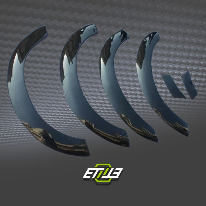 R33 GTS/GTR Nismo 400R Style Wheel Arches 6pcs - Elite Ti