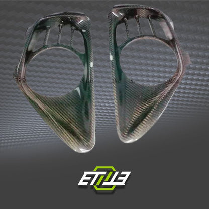 R35 GTR B Style Exhaust Surround Shroud Heat Shield 2pcs - Elite Ti