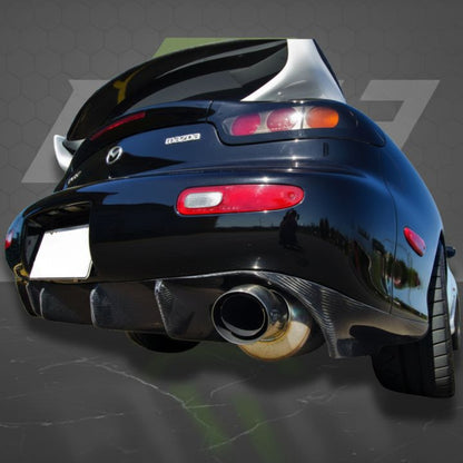 RX - 7 RE Amemiya Street - Style Carbon Fiber Rear Diffuser - Elite Ti