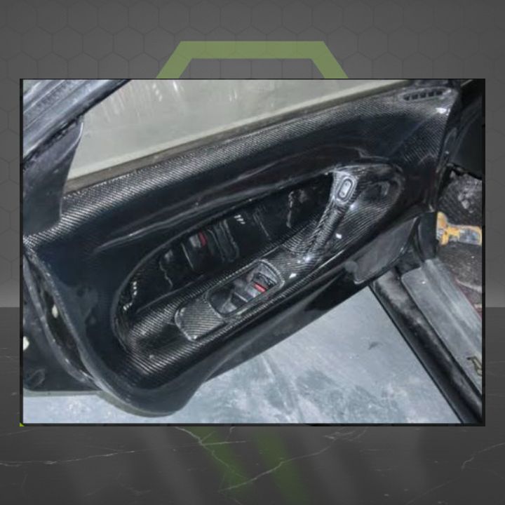 Rx7 FD3S Carbon Fiber Door Handles With Map Pocket - Elite Ti