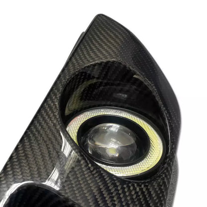 R32 GTS GTR LHS FULL CARBON FIBER HEADLAMP AIR INTAKE W. LAMP