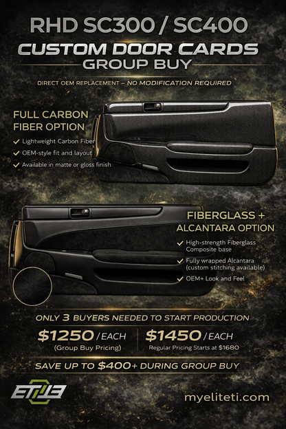 SC300/SC400 Door Cards - Elite Ti