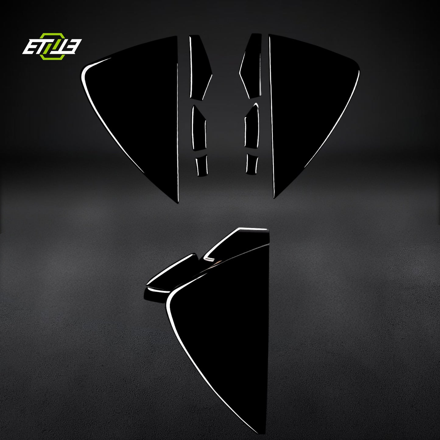 8Pcs Carbon Fiber Interior Set