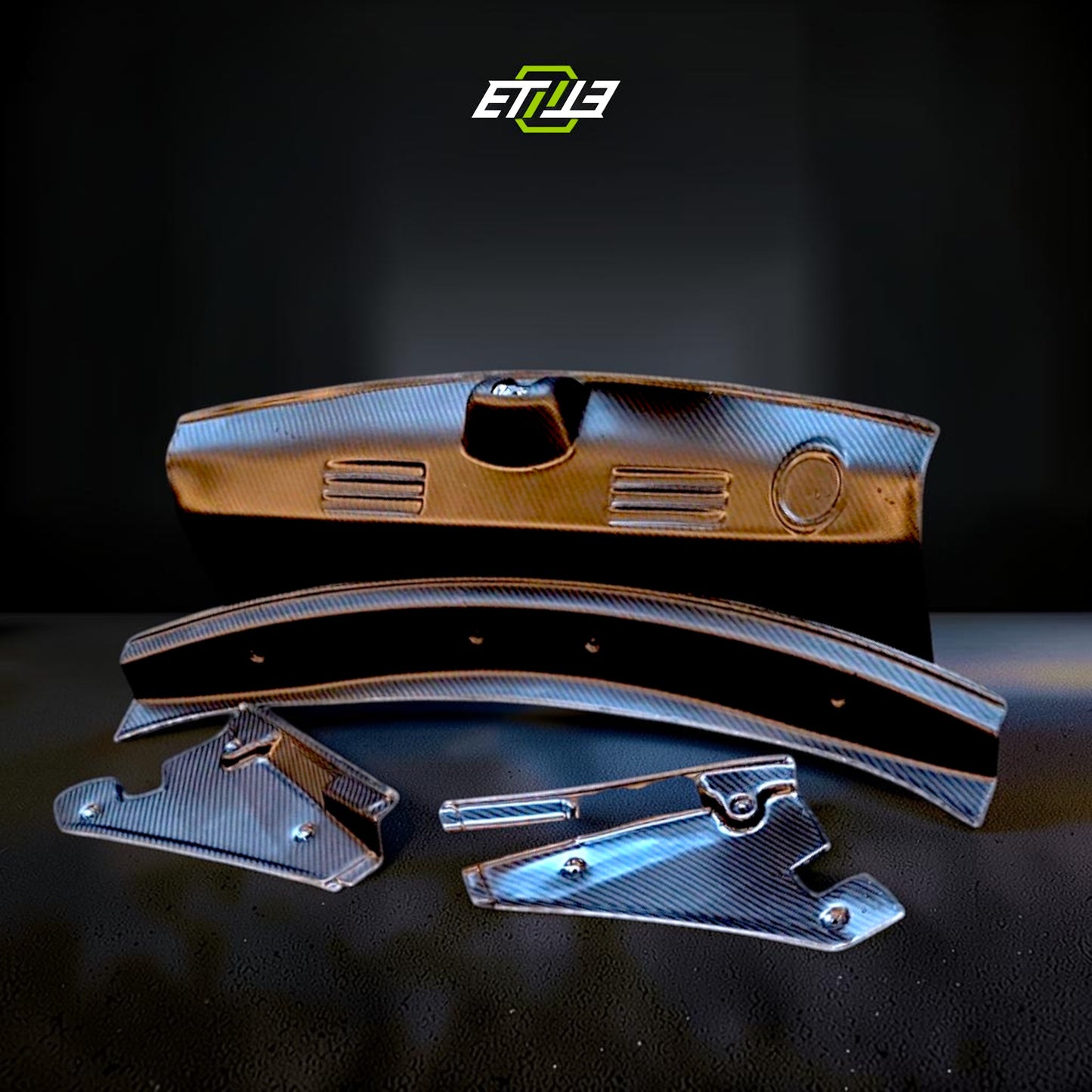ETi Mazda RX-7 (FD3S) Carbon Fiber Rear Trunk Trim Kit (12-Piece)