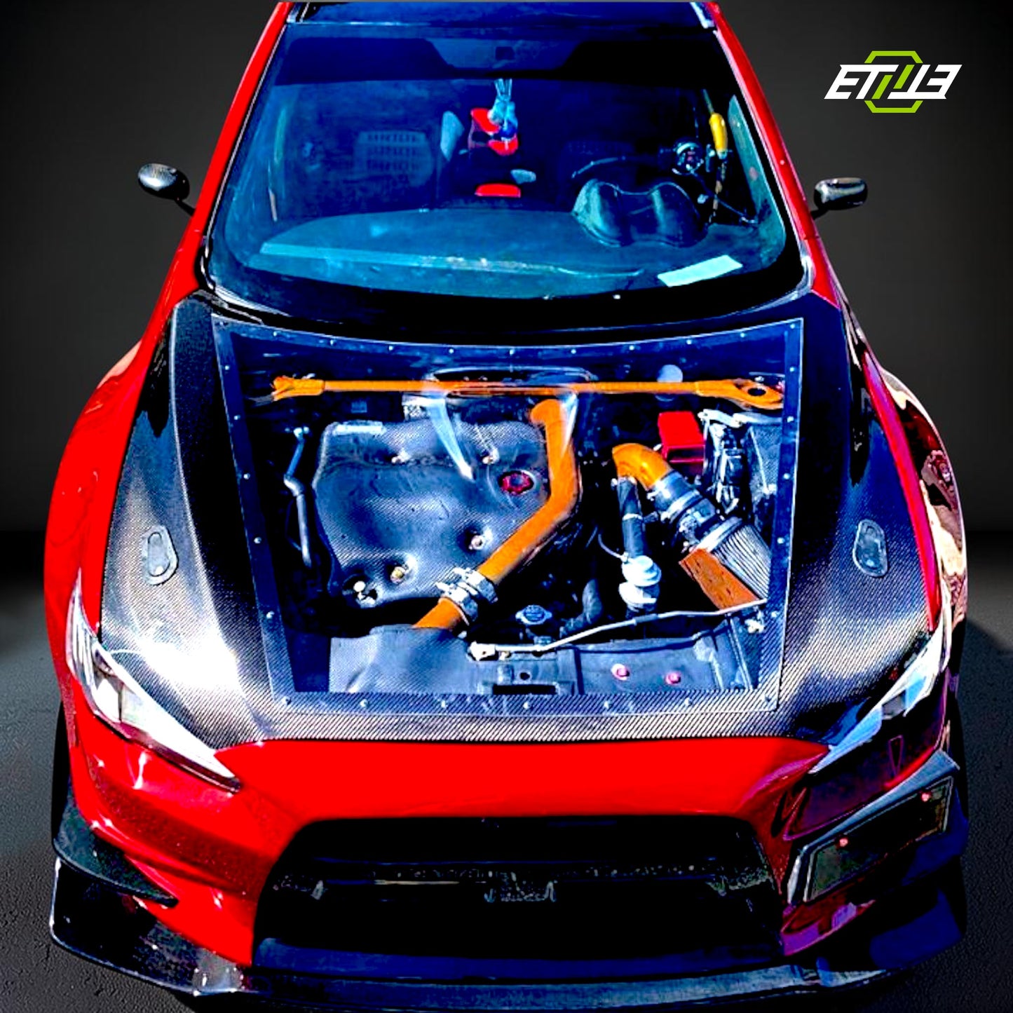 ETi Mitsubishi EVO X Carbon Fiber X Clear Hood
