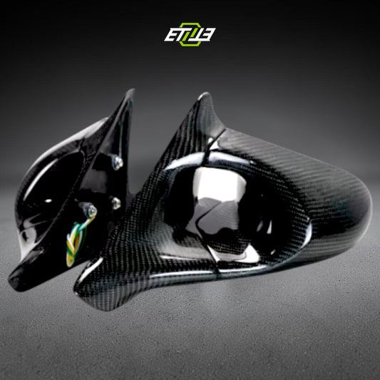 Nissan Skyline R32 & BNR32 GTR Carbon Fibre Ganador  Style Full Carbon Fiber Electric Side Mirrors