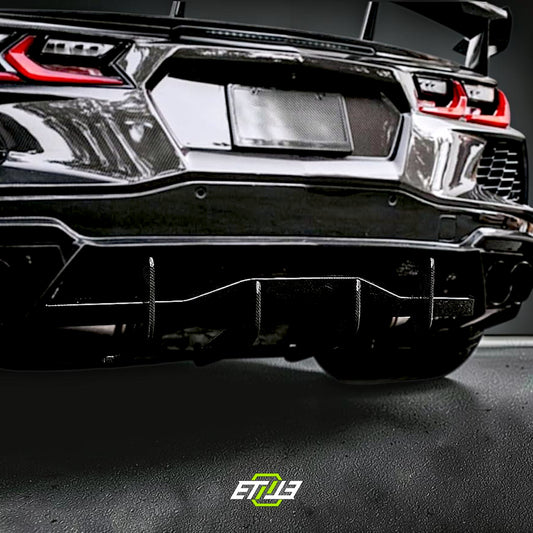 C8 Carbon Rear Bumper Diffuser