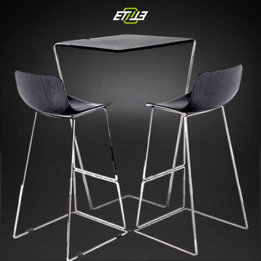 Duo – Carbon Fiber Set Bar Chair with Table
