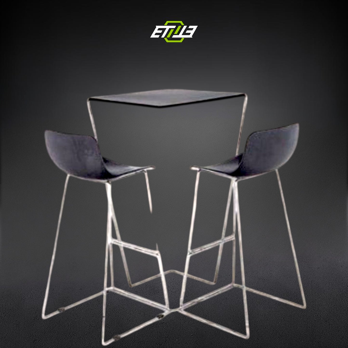 Duo – Carbon Fiber Set Bar Chair with Table