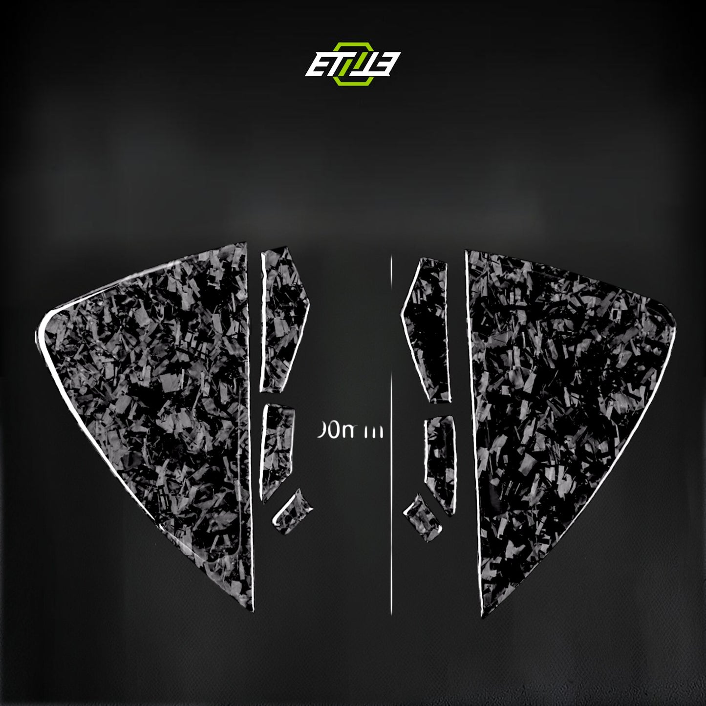 8Pcs Carbon Fiber Interior Set