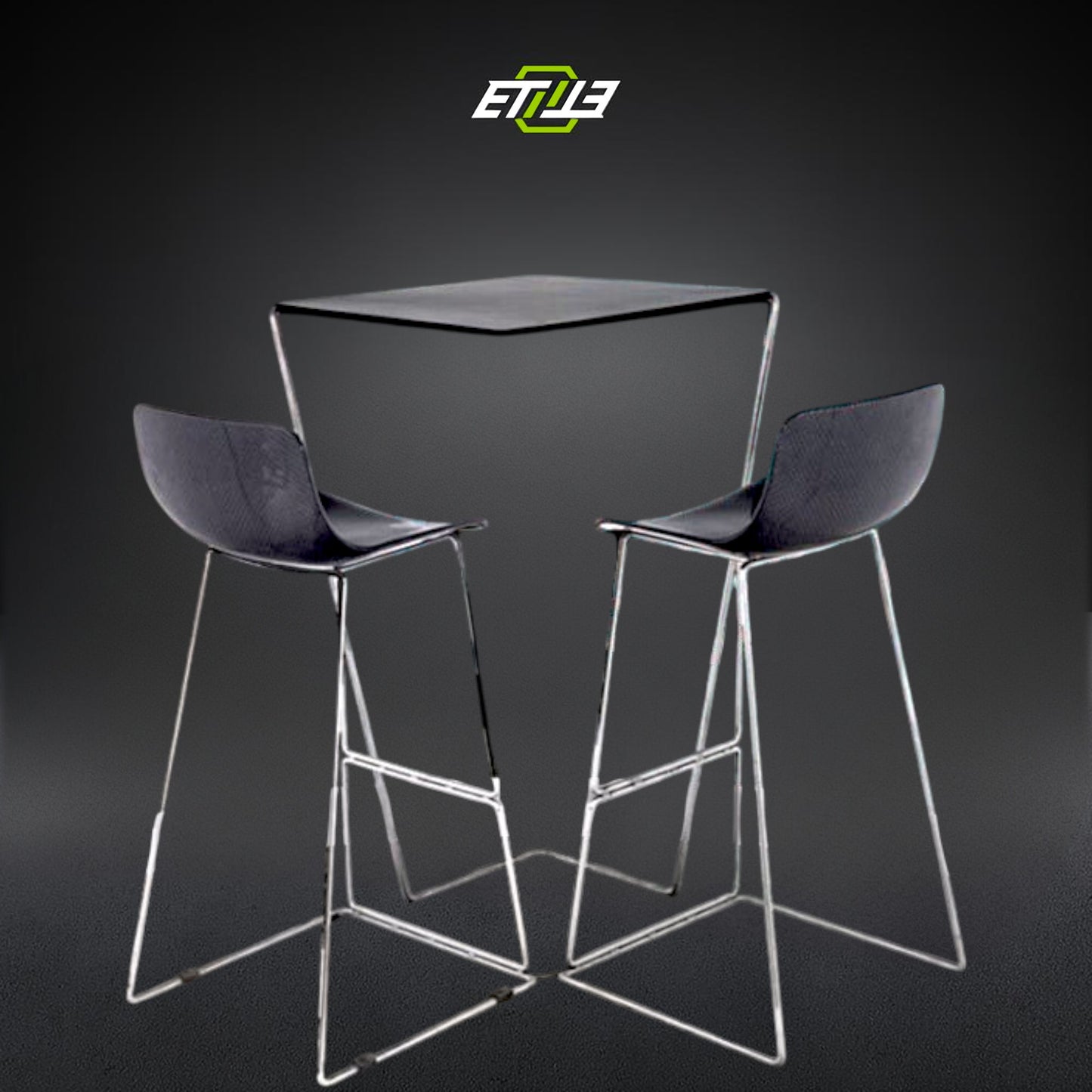 Duo – Carbon Fiber Set Bar Chair with Table