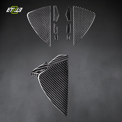 8Pcs Carbon Fiber Interior Set