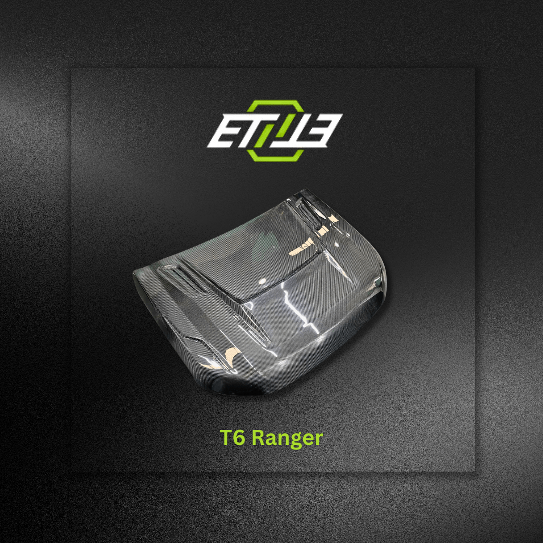 T6 Ford Ranger Dry Carbon Vented Hood - Elite Ti