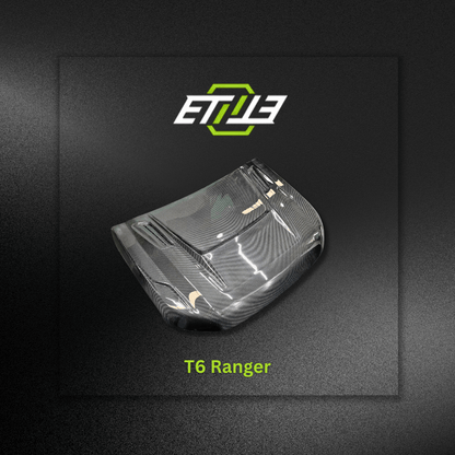 T6 Ford Ranger Dry Carbon Vented Hood - Elite Ti