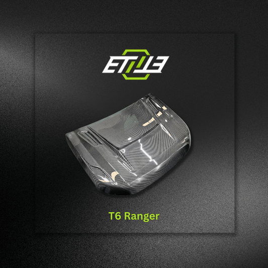 T6 Ford Ranger Dry Carbon Vented Hood - Elite Ti