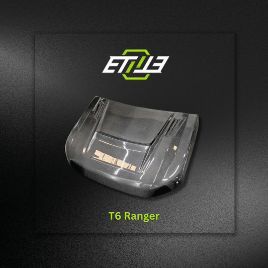T6 Ford Ranger Dry Carbon Vented Hood - Elite Ti