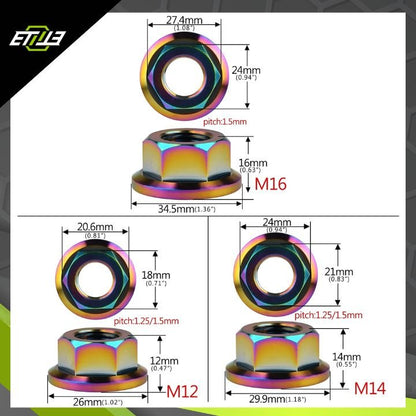 Titanium Flange Nut - Elite Ti