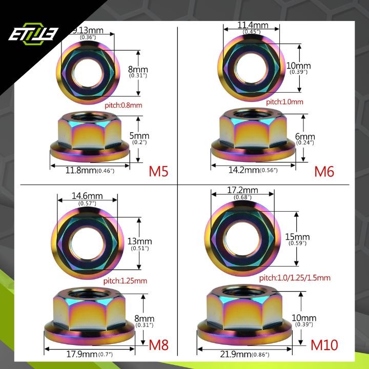 Titanium Flange Nut - Elite Ti