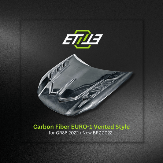 Toyota GR86 Carbon Fiber Euro 1 Vented Hood - Elite Ti